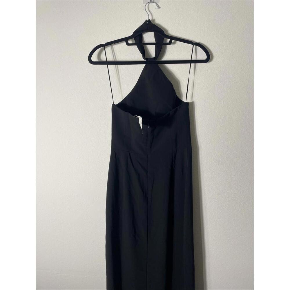 Amanda Uprichard Queen Gown Black Halter Long High Slit XS NWT $260 - Picture 7 of 11